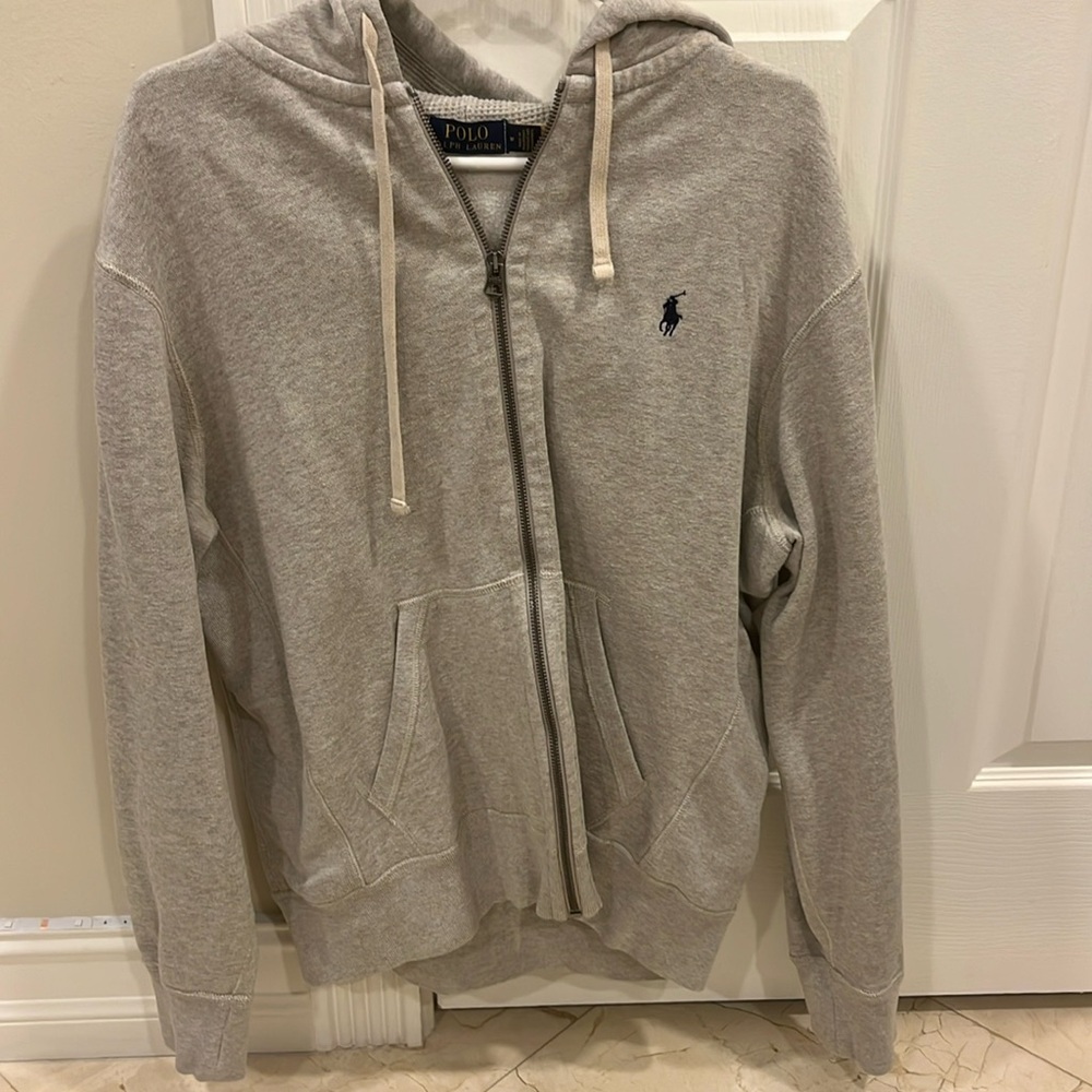 Ralph lauren grey/blue zip up
